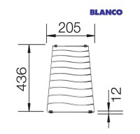 MEDIDAS ESCURRIDOR INOX PARA COLGAR EN LA CUBETA BLANCO